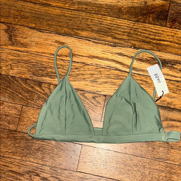 Jade Green Triangle Bikini Top - Picture 1 of 1